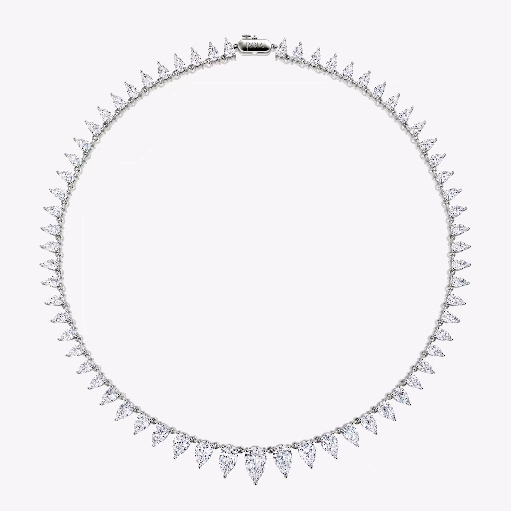 Pear Tennis Necklace Pear | White Gold