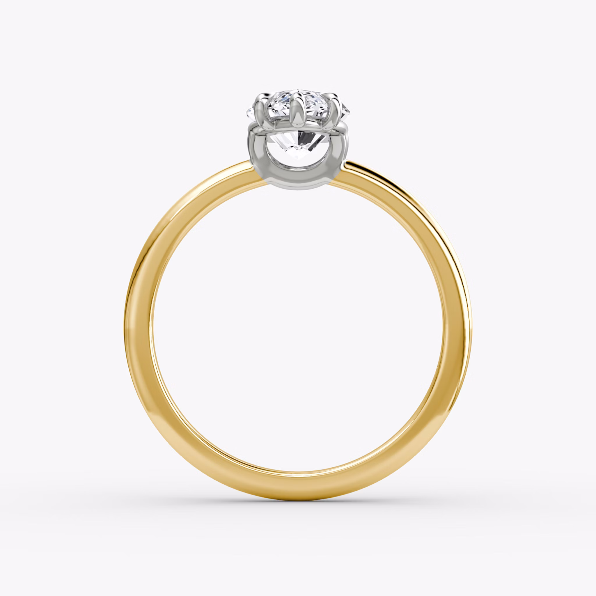 The Signature | Marquise | 18k | Yellow Gold and Platinum | bandAccent: Plain | bandWidth: standard | hiddenHalo: no | diamondOrientation: vertical | caratWeight: other