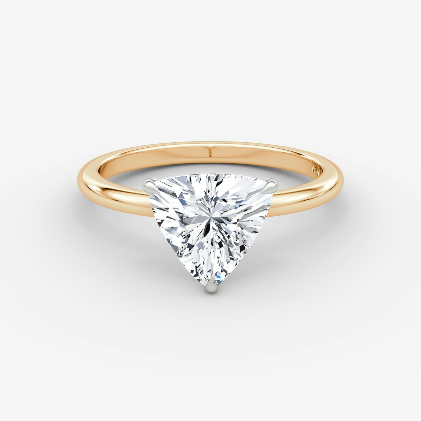 Anillo de compromiso Signature | Trillón | 14k | Oro rosa y platino | bandAccent: Simple | bandWidth: standard | hiddenHalo: no | diamondOrientation: horizontal | caratWeight: other