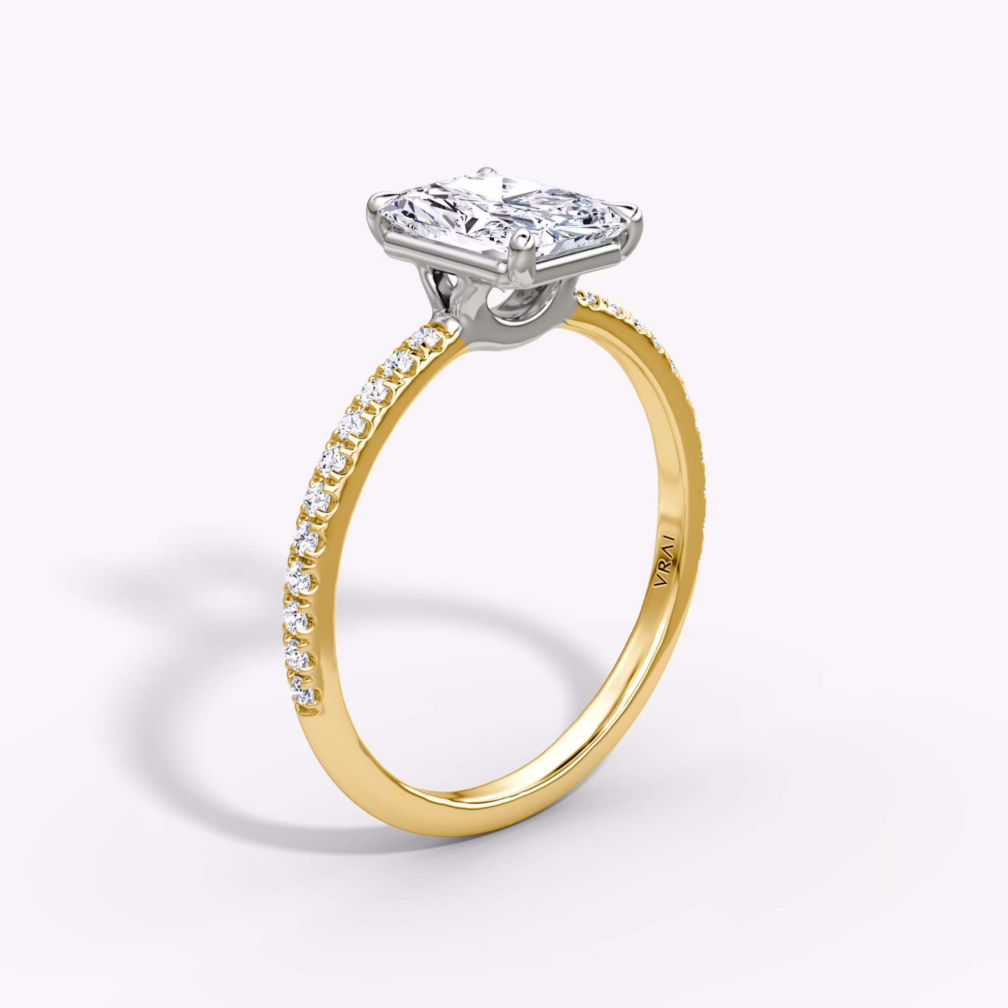 The Signature Radiant | 18K Yellow Gold and Platinum