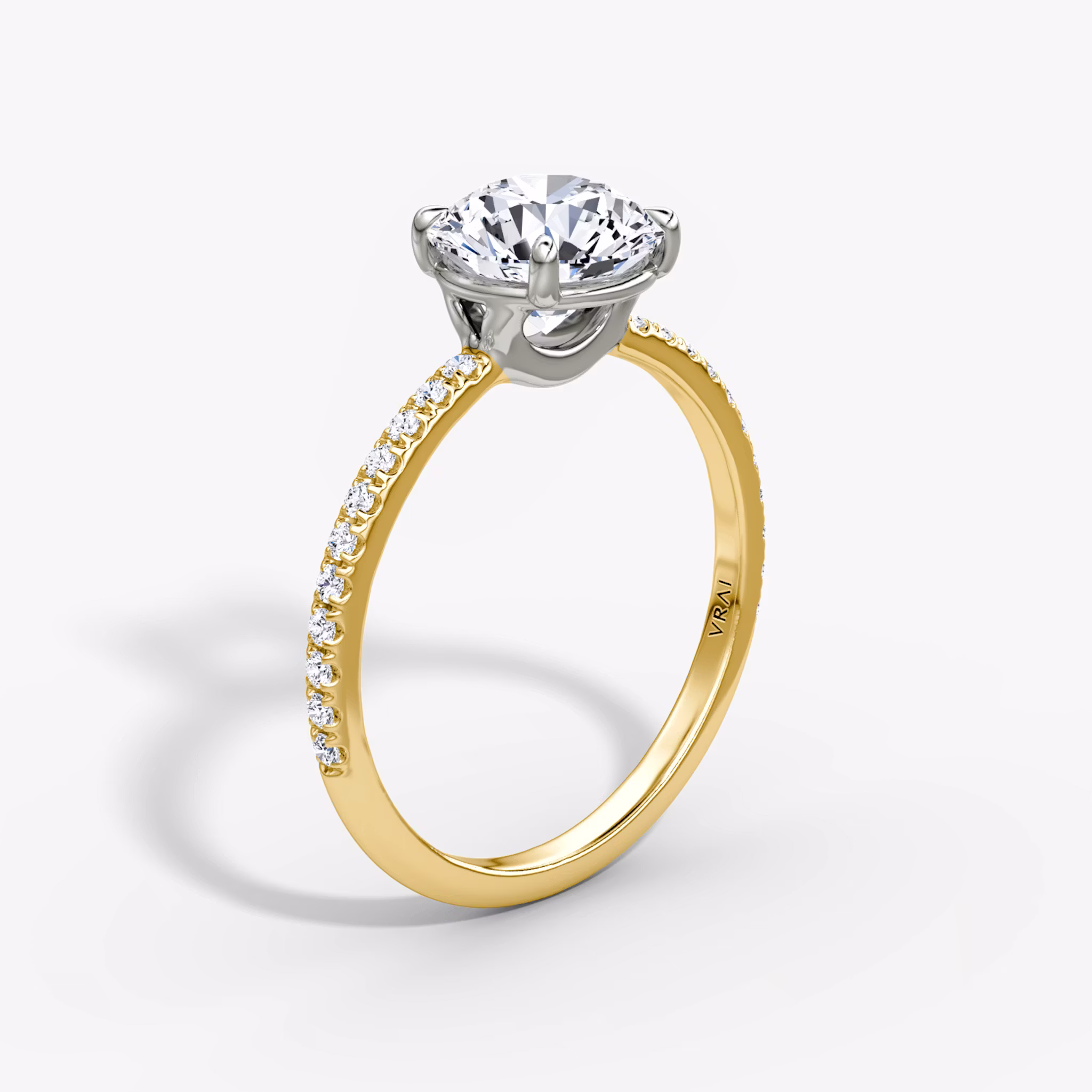 Round Brilliant | 18K Yellow Gold and Platinum