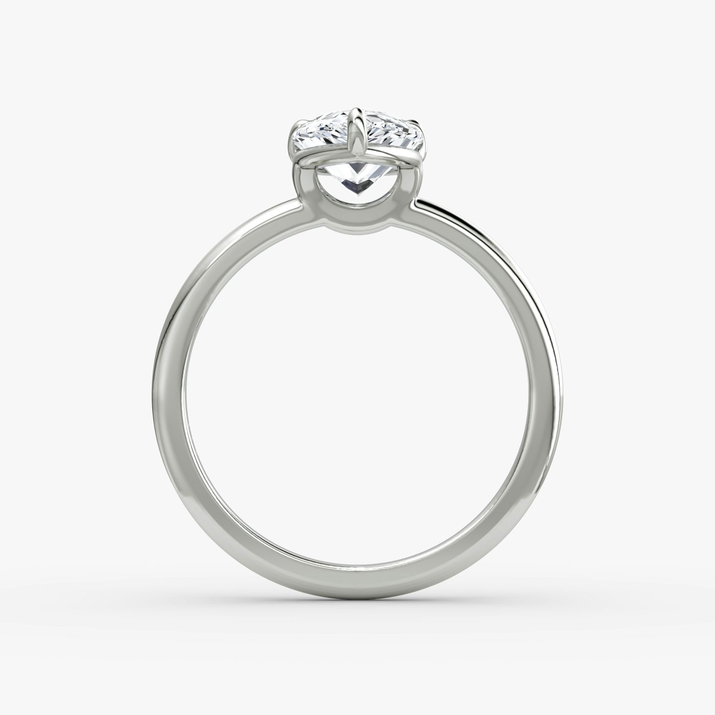 The Signature | Pear | Platinum | bandAccent: Plain | bandWidth: standard | hiddenHalo: no | diamondOrientation: vertical | caratWeight: other