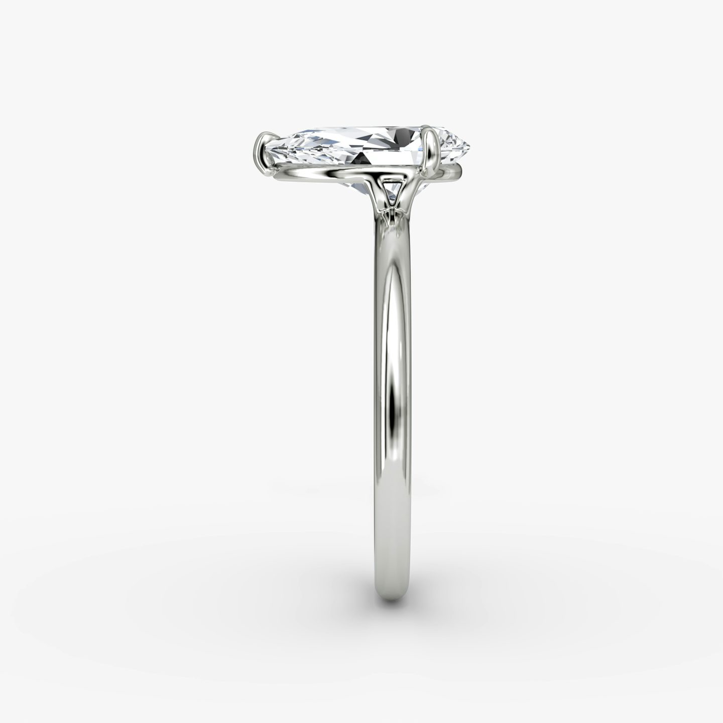 The Signature | Pear | Platinum | bandAccent: Plain | bandWidth: standard | hiddenHalo: no | diamondOrientation: vertical | caratWeight: other
