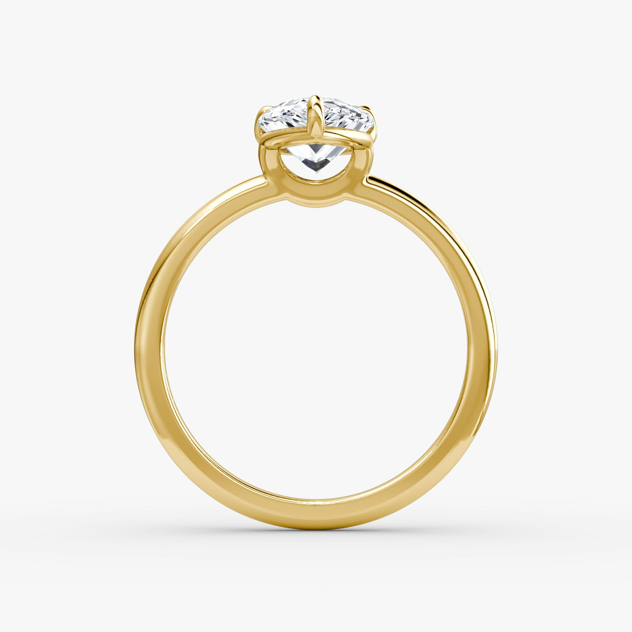 The Signature | Pear | 18k | Yellow Gold | bandAccent: Plain | bandWidth: standard | hiddenHalo: no | diamondOrientation: vertical | caratWeight: other