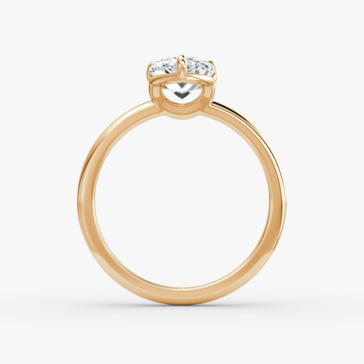 Signature | Tropfen | 14k | Roségold | bandAccent: Ohne Pavé-Besatz | bandWidth: standard | hiddenHalo: no | diamondOrientation: vertical | caratWeight: other