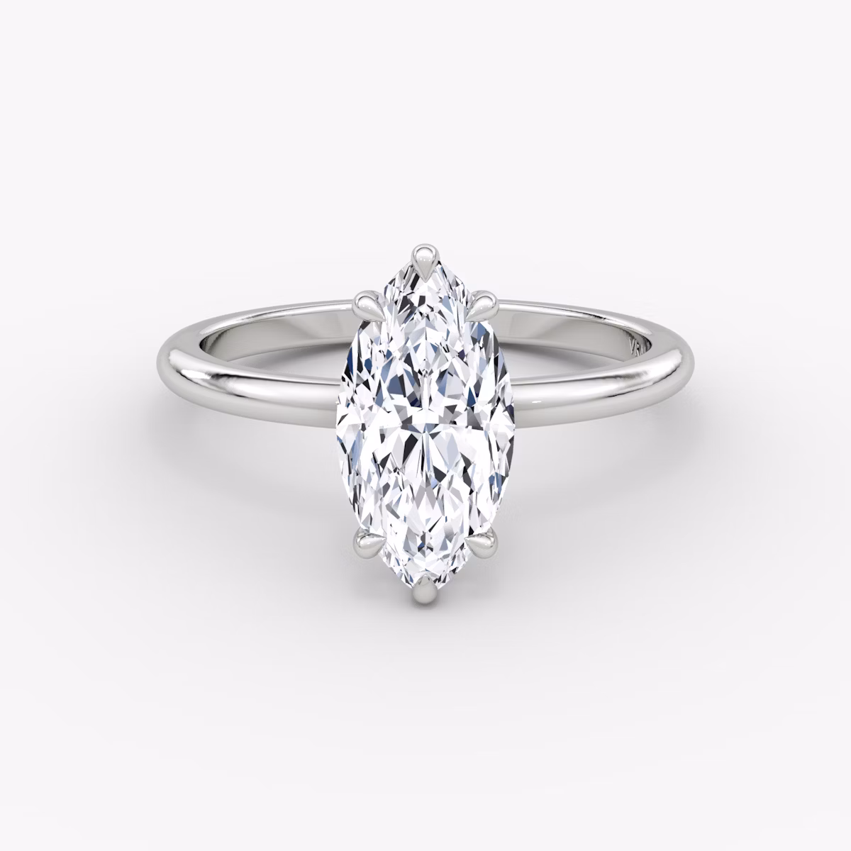 The Signature | Marquise | Platinum | bandAccent: Plain | bandWidth: standard | hiddenHalo: no | diamondOrientation: vertical | caratWeight: other