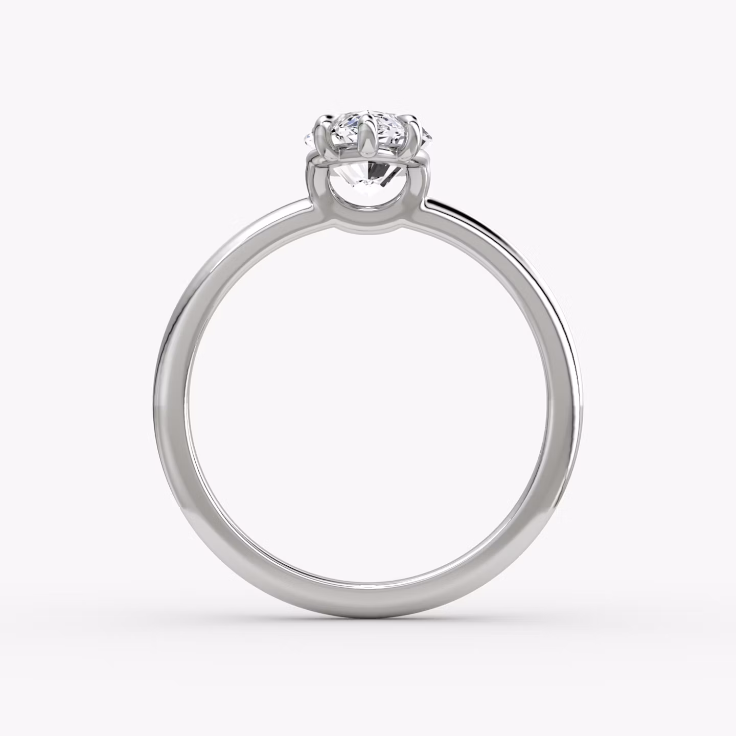 The Signature | Marquise | 18k | White Gold | bandAccent: Plain | bandWidth: standard | hiddenHalo: no | diamondOrientation: vertical | caratWeight: other