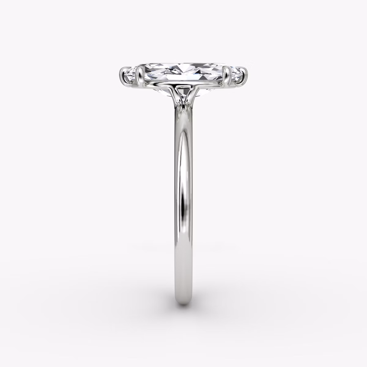 The Signature | Marquise | Platinum | bandAccent: Plain | bandWidth: standard | hiddenHalo: no | diamondOrientation: vertical | caratWeight: other