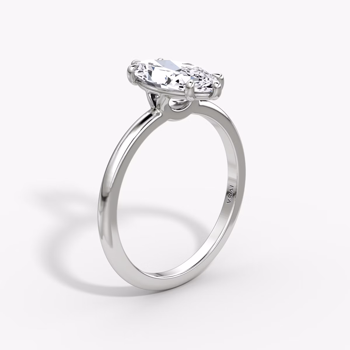 The Signature | Marquise | Platinum | bandAccent: Plain | bandWidth: standard | hiddenHalo: no | diamondOrientation: vertical | caratWeight: other