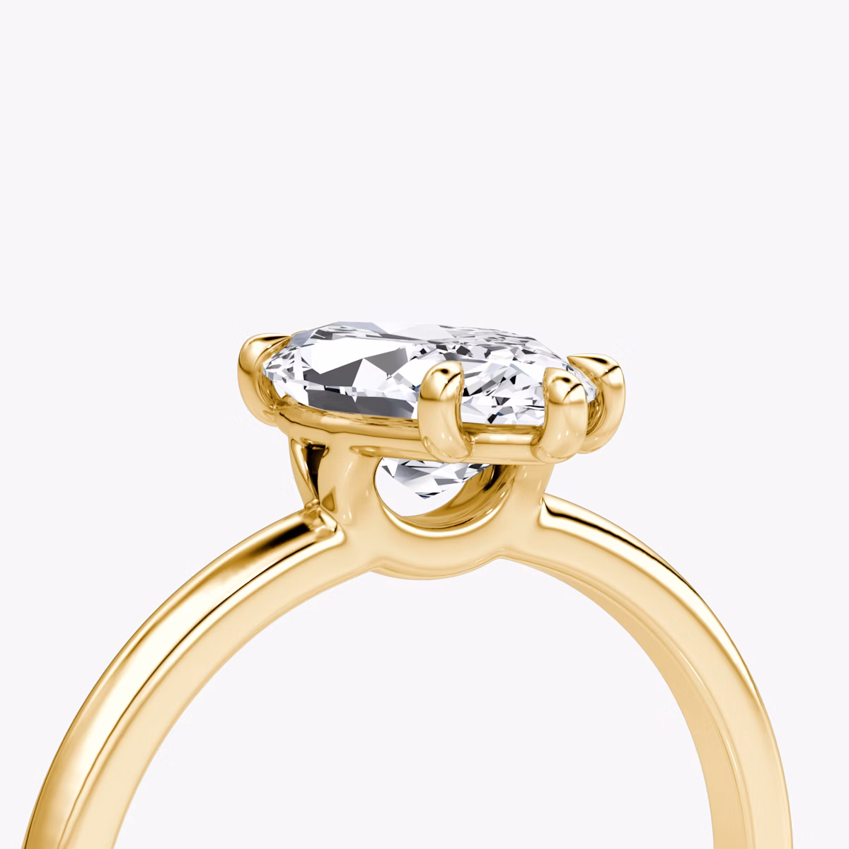 The Signature | Marquise | 18k | Yellow Gold | bandAccent: Plain | bandWidth: standard | hiddenHalo: no | diamondOrientation: vertical | caratWeight: other