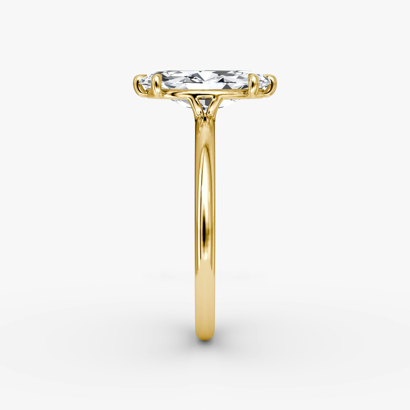 The Signature | Marquise | 18k | Yellow Gold | bandAccent: Plain | bandWidth: standard | hiddenHalo: no | diamondOrientation: vertical | caratWeight: other