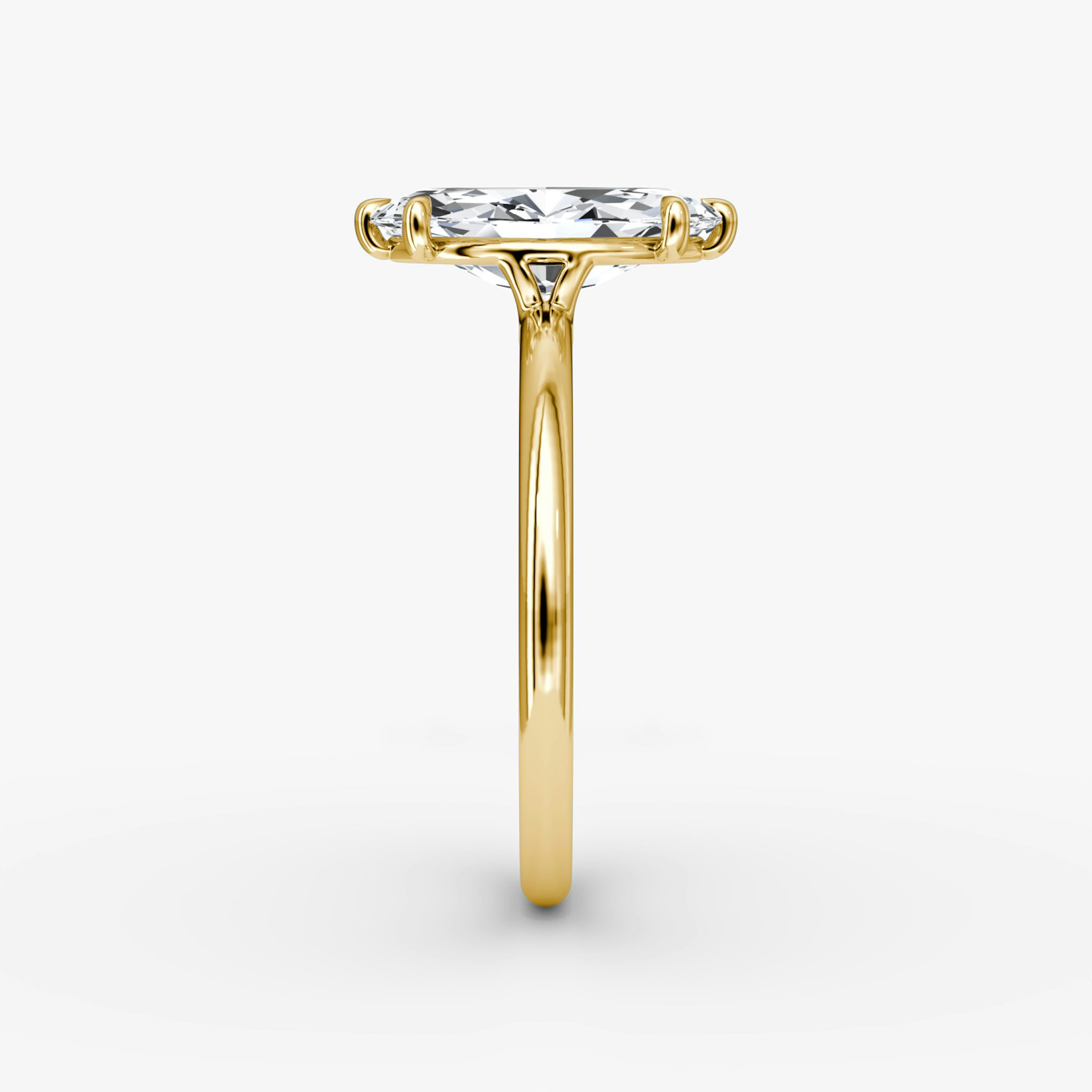 The Signature | Marquise | 18k | Yellow Gold | bandAccent: Plain | bandWidth: standard | hiddenHalo: no | diamondOrientation: vertical | caratWeight: other