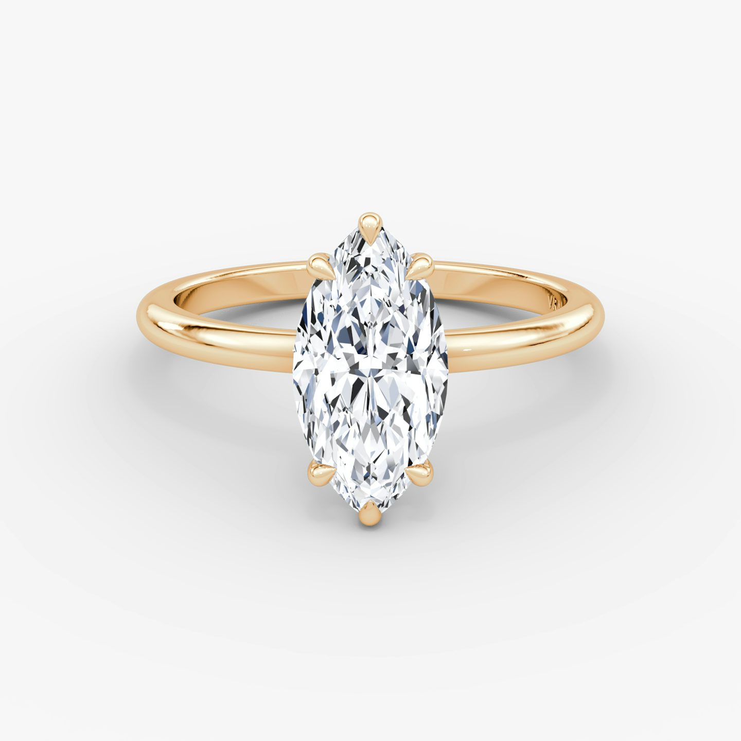 The Signature | Marquise | 14k | Rose Gold | bandAccent: Plain | bandWidth: standard | hiddenHalo: no | diamondOrientation: vertical | caratWeight: other