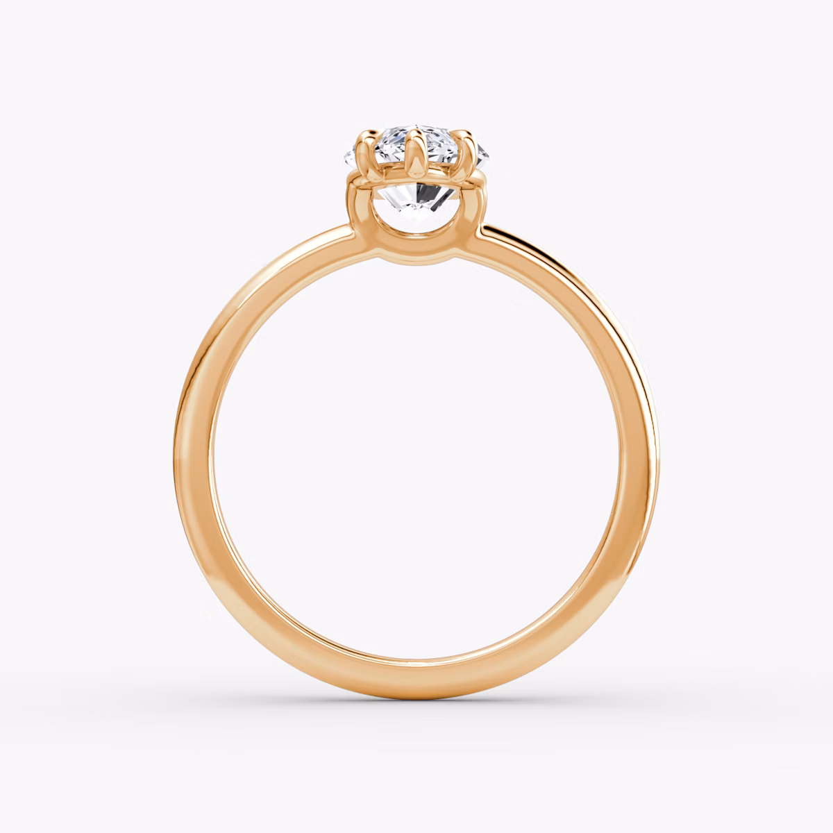 The Signature | Marquise | 14k | Rose Gold | bandAccent: Plain | bandWidth: standard | hiddenHalo: no | diamondOrientation: vertical | caratWeight: other