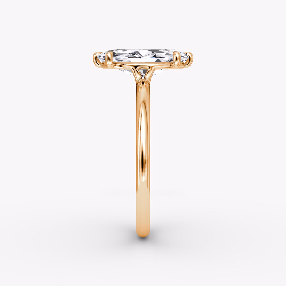 The Signature | Marquise | 14k | Rose Gold | bandAccent: Plain | bandWidth: standard | hiddenHalo: no | diamondOrientation: vertical | caratWeight: other