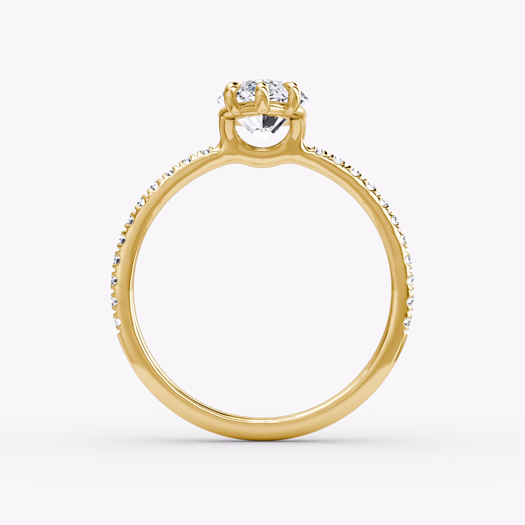 The Signature | Marquise | 18k | Yellow Gold | bandAccent: Pavé | bandWidth: standard | hiddenHalo: no | diamondOrientation: vertical | caratWeight: other
