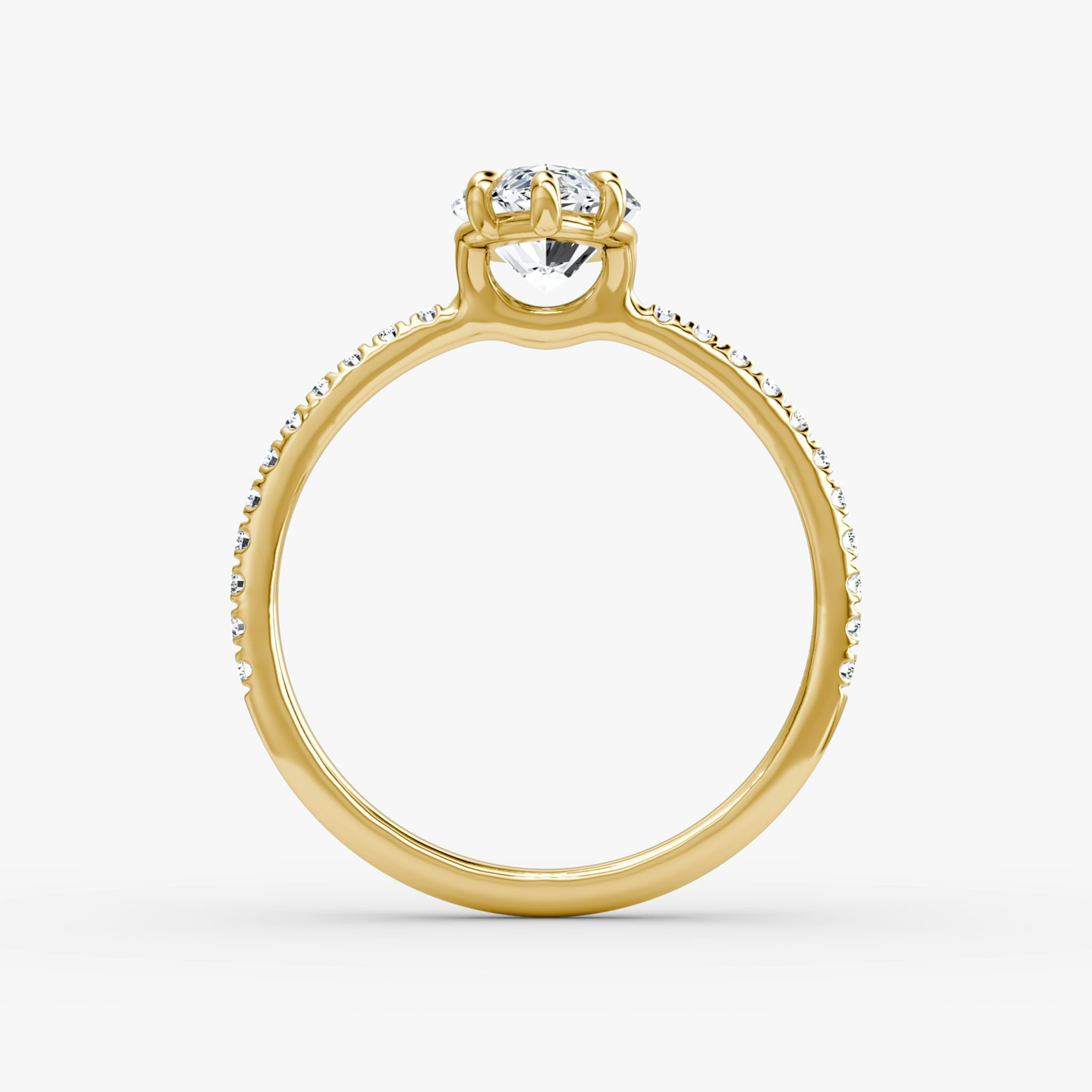 The Signature | Marquise | 18k | Yellow Gold | bandAccent: Pavé | bandWidth: standard | hiddenHalo: no | diamondOrientation: vertical | caratWeight: other