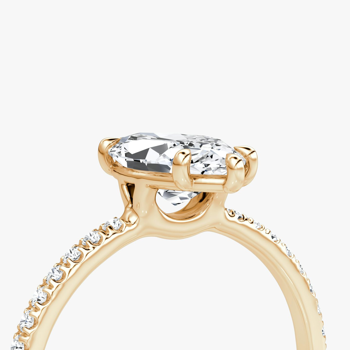 The Signature | Marquise | 14k | Rose Gold | bandAccent: Pavé | bandWidth: standard | hiddenHalo: no | diamondOrientation: vertical | caratWeight: other