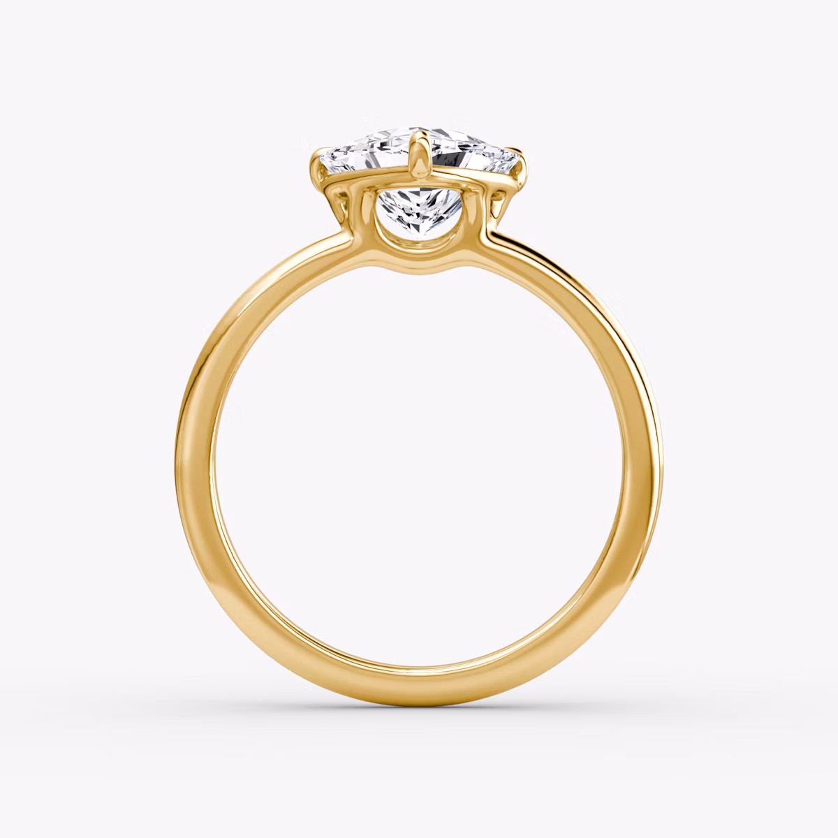 The Signature | Trillion | 18k | Yellow Gold | bandAccent: Plain | bandWidth: standard | hiddenHalo: no | diamondOrientation: vertical | caratWeight: other