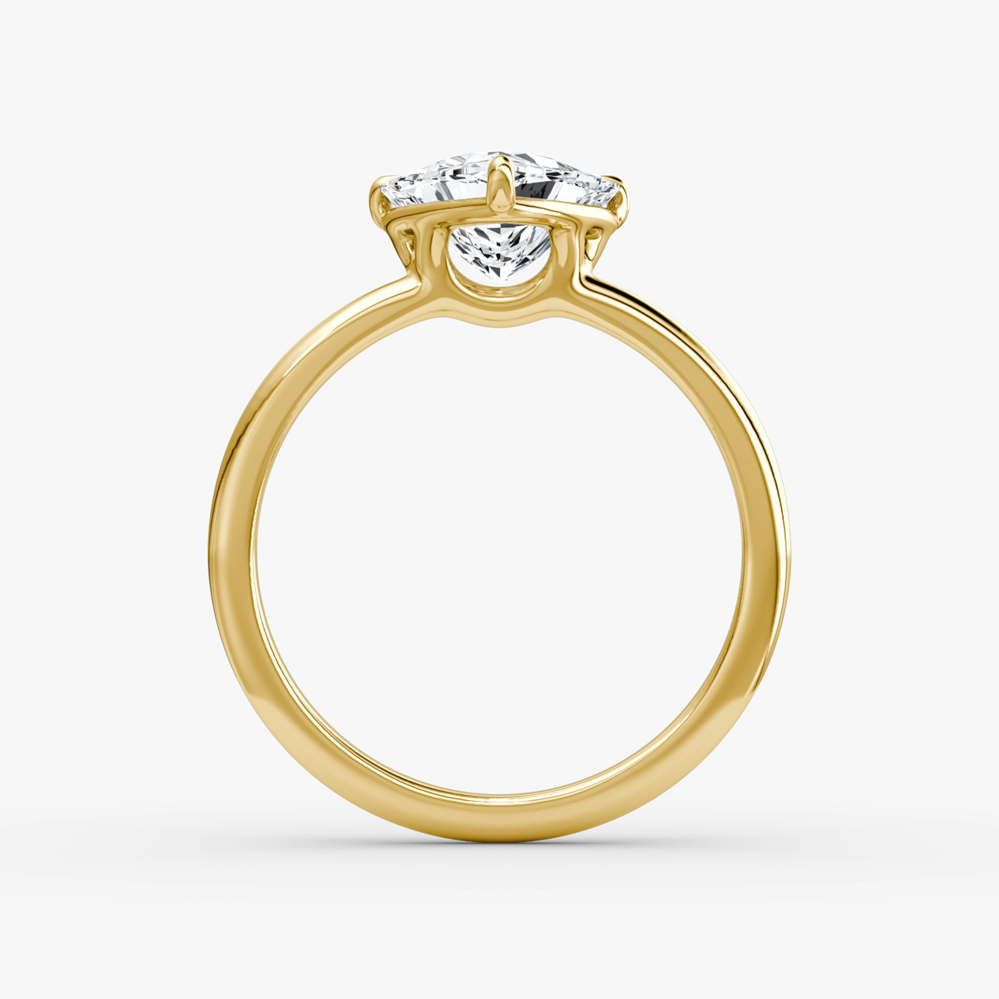 Signature | Trillant | 18k | Gelbgold | bandAccent: Ohne Pavé-Besatz | bandWidth: standard | hiddenHalo: no | diamondOrientation: vertical | caratWeight: other