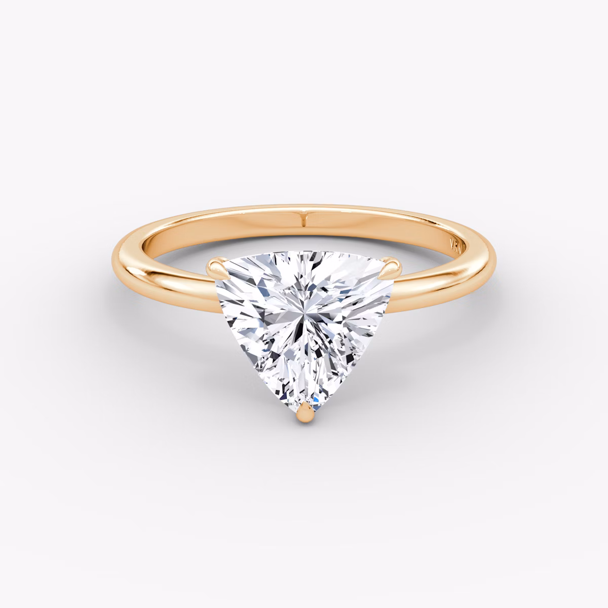 The Signature | Trillion | 14k | Rose Gold | bandAccent: Plain | bandWidth: standard | hiddenHalo: no | diamondOrientation: vertical | caratWeight: other
