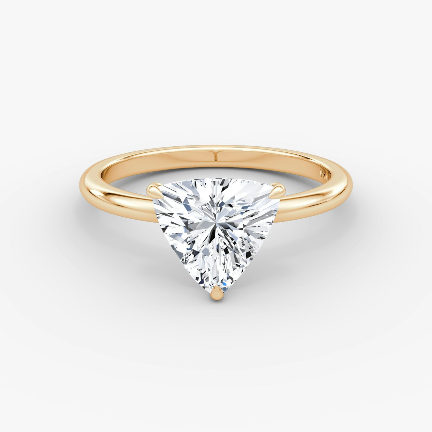 The Signature | Trillion | 14k | Rose Gold | bandAccent: Plain | bandWidth: standard | hiddenHalo: no | diamondOrientation: vertical | caratWeight: other