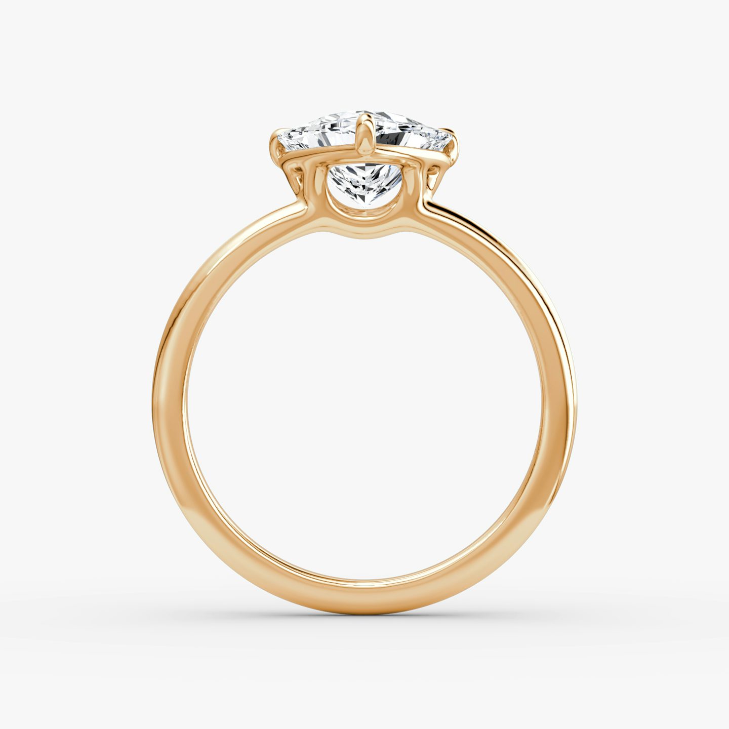 The Signature | Trillion | 14k | Rose Gold | bandAccent: Plain | bandWidth: standard | hiddenHalo: no | diamondOrientation: vertical | caratWeight: other