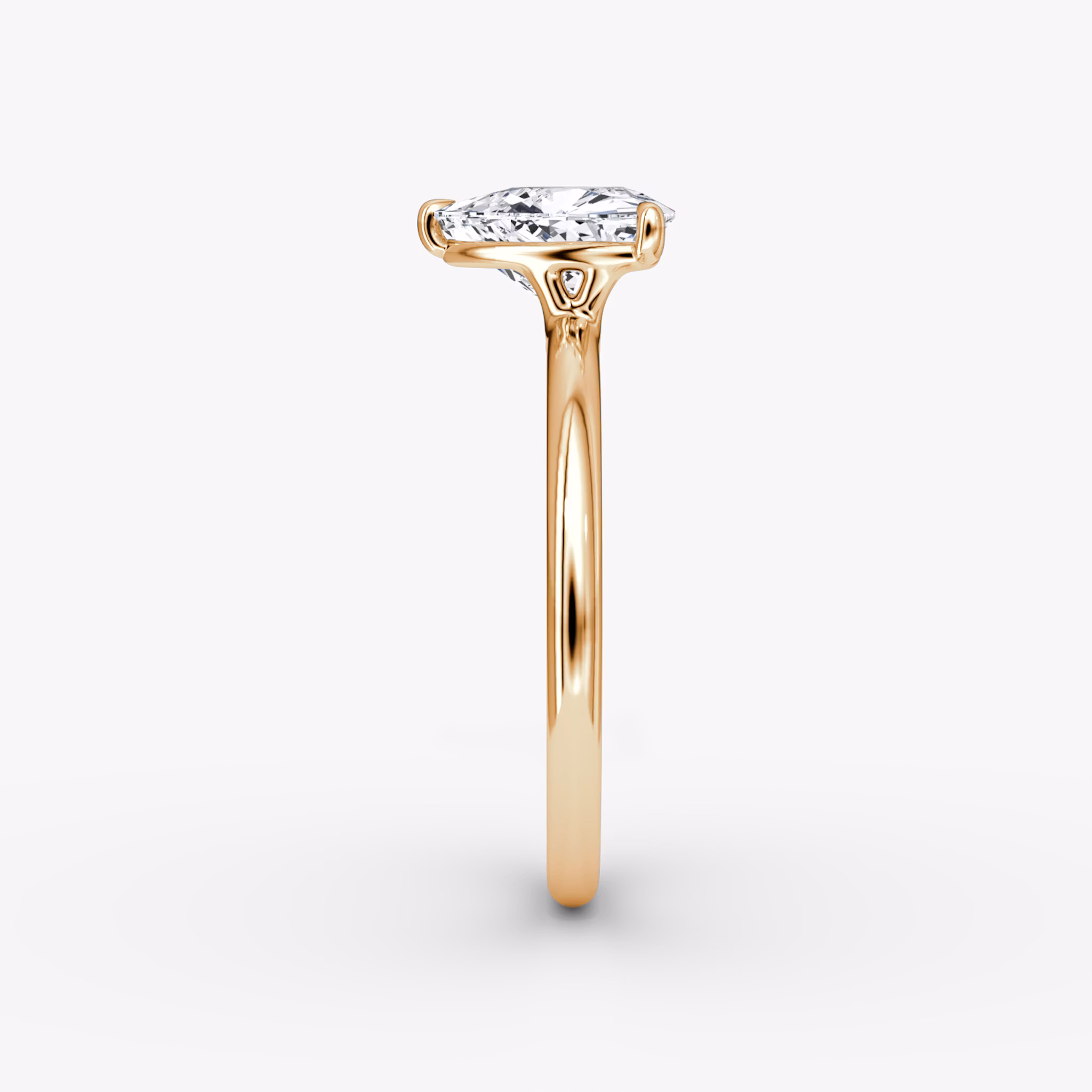 The Signature | Trillion | 14k | Rose Gold | bandAccent: Plain | bandWidth: standard | hiddenHalo: no | diamondOrientation: vertical | caratWeight: other