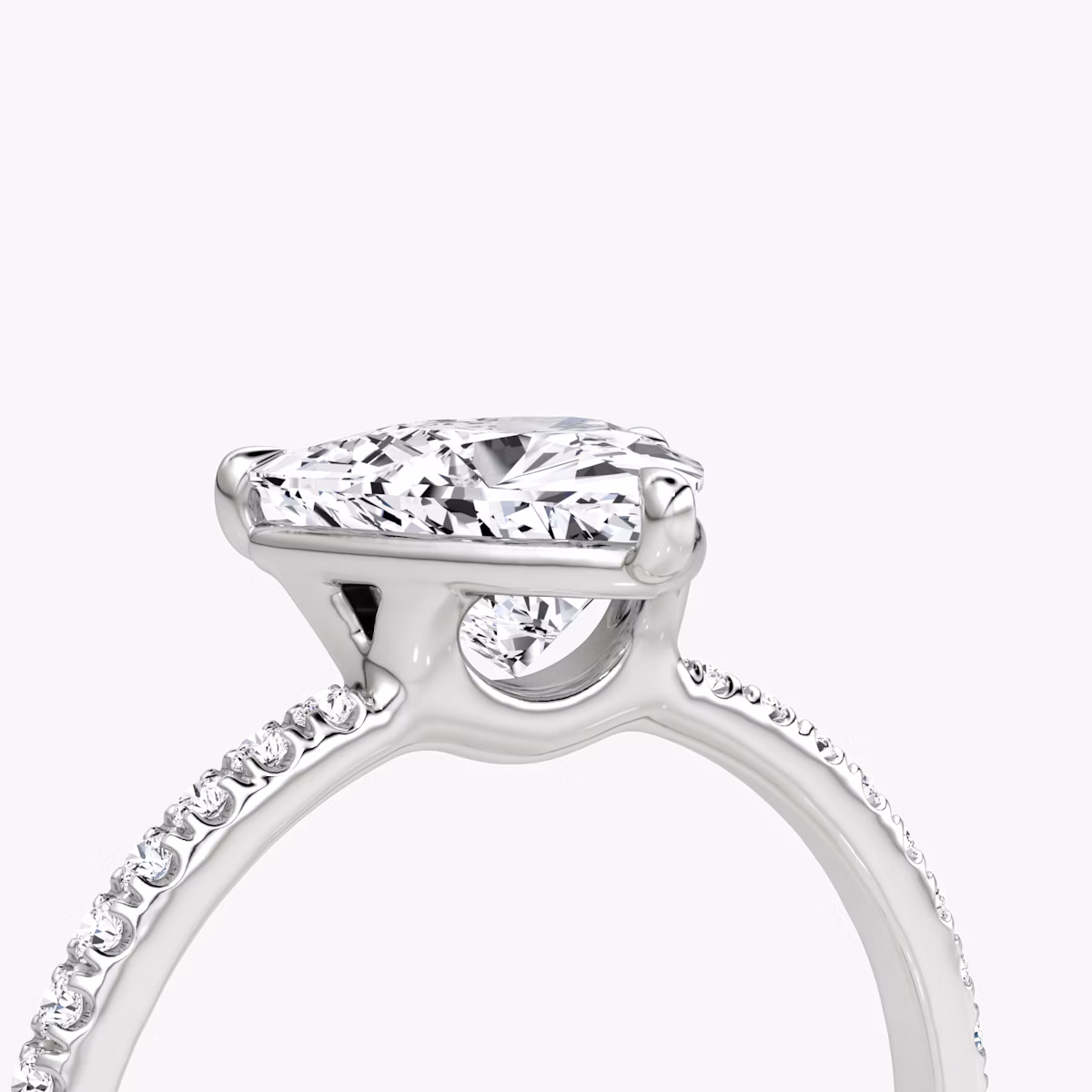 The Signature | Trillion | Platinum | bandAccent: Pavé | bandWidth: standard | hiddenHalo: no | diamondOrientation: vertical | caratWeight: other