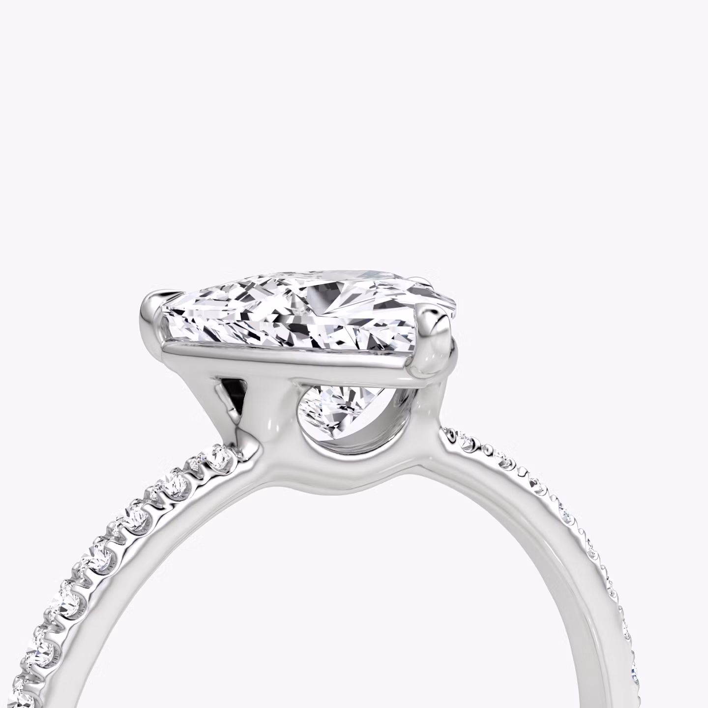 The Signature | Trillion | Platinum | bandAccent: Pavé | bandWidth: standard | hiddenHalo: no | diamondOrientation: vertical | caratWeight: other