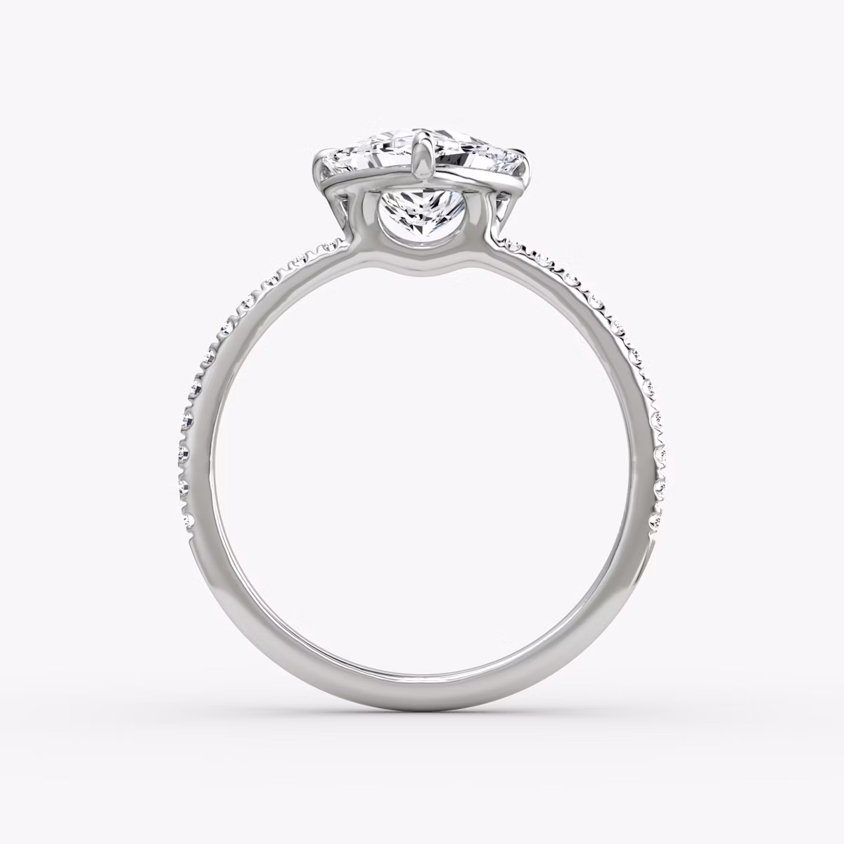The Signature | Trillion | Platinum | bandAccent: Pavé | bandWidth: standard | hiddenHalo: no | diamondOrientation: vertical | caratWeight: other
