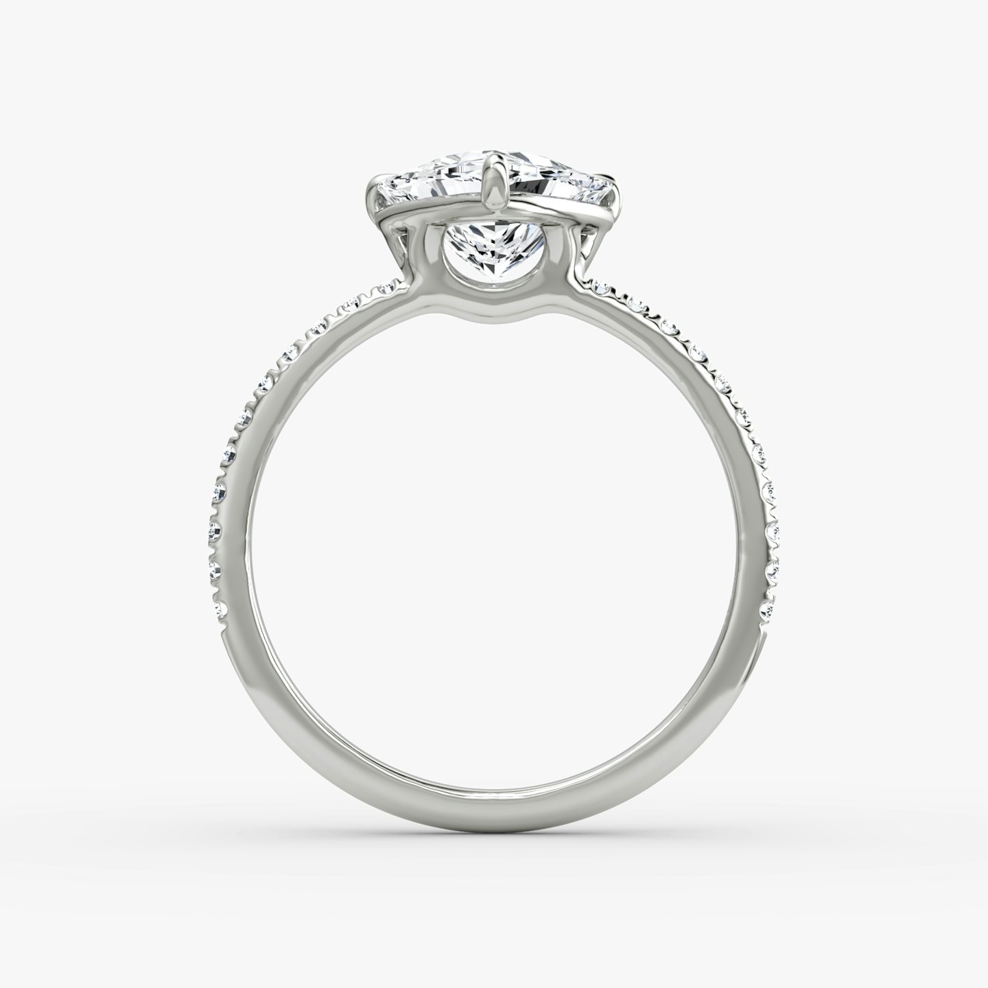 The Signature | Trillion | Platinum | bandAccent: Pavé | bandWidth: standard | hiddenHalo: no | diamondOrientation: vertical | caratWeight: other