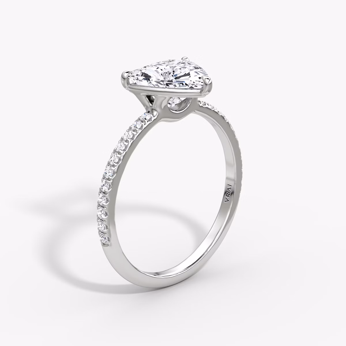 The Signature | Trillion | Platinum | bandAccent: Pavé | bandWidth: standard | hiddenHalo: no | diamondOrientation: vertical | caratWeight: other