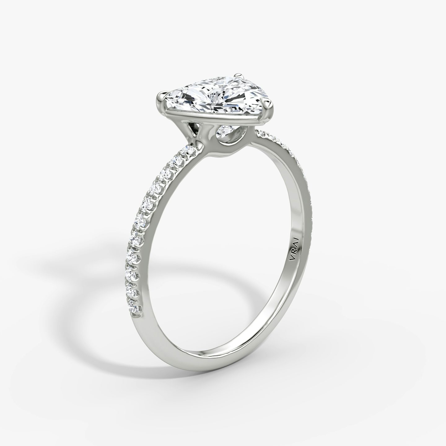 The Signature | Trillion | Platinum | bandAccent: Pavé | bandWidth: standard | hiddenHalo: no | diamondOrientation: vertical | caratWeight: other