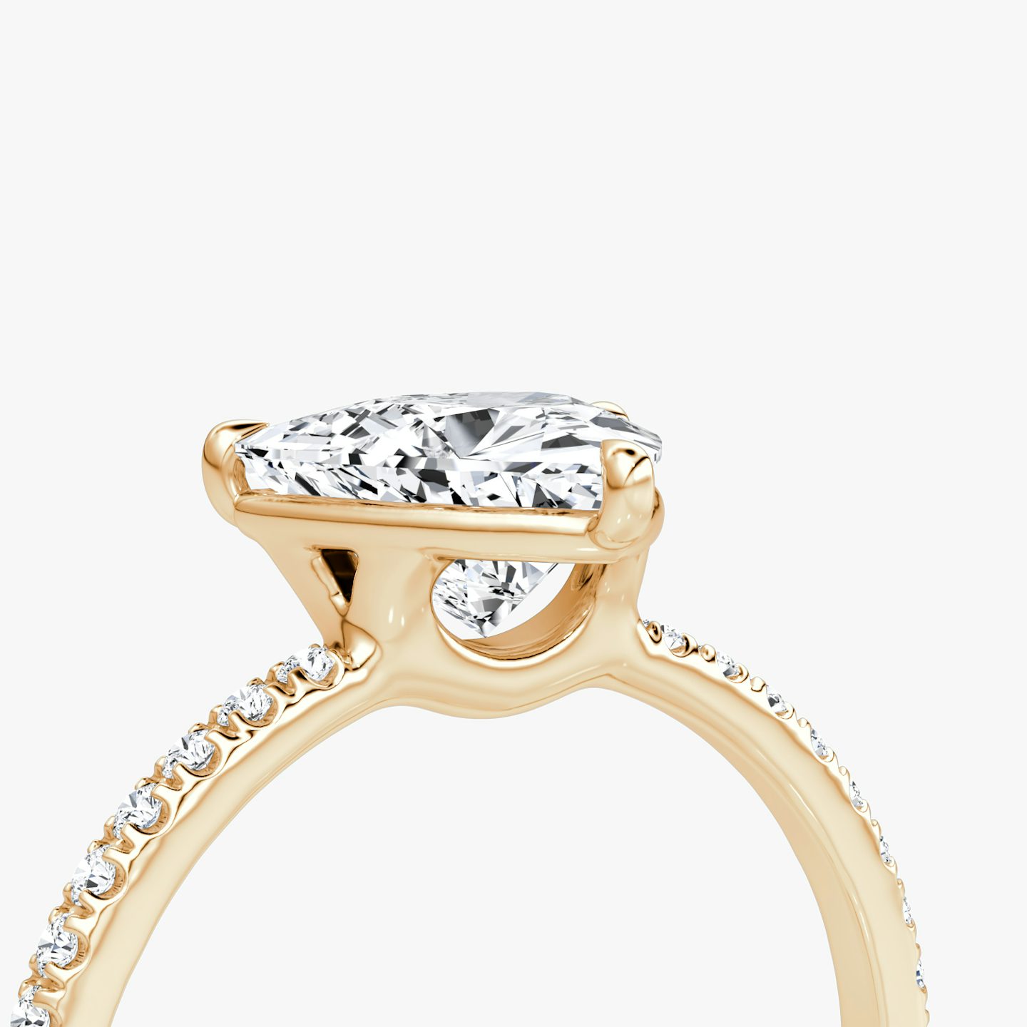 Anillo de compromiso Signature | Trillón | 14k | Oro rosa | bandAccent: Pavé | bandWidth: standard | hiddenHalo: no | diamondOrientation: vertical | caratWeight: other