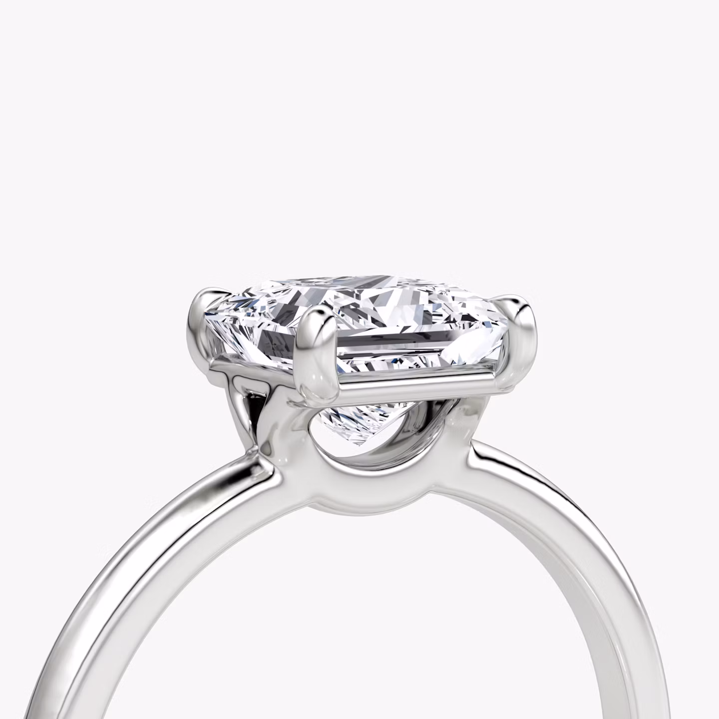 Signature | Princess | 18k | Weißgold | bandAccent: Ohne Pavé-Besatz | bandWidth: standard | hiddenHalo: no | diamondOrientation: vertical | caratWeight: other
