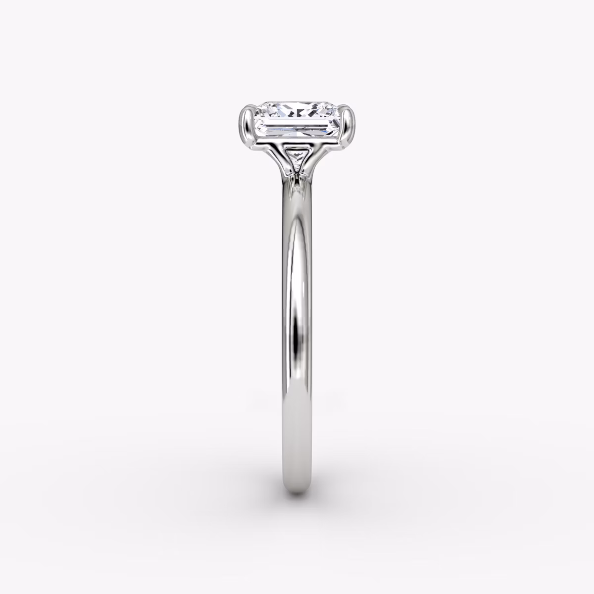 The Signature | Princess | 18k | White Gold | bandAccent: Plain | bandWidth: standard | hiddenHalo: no | diamondOrientation: vertical | caratWeight: other