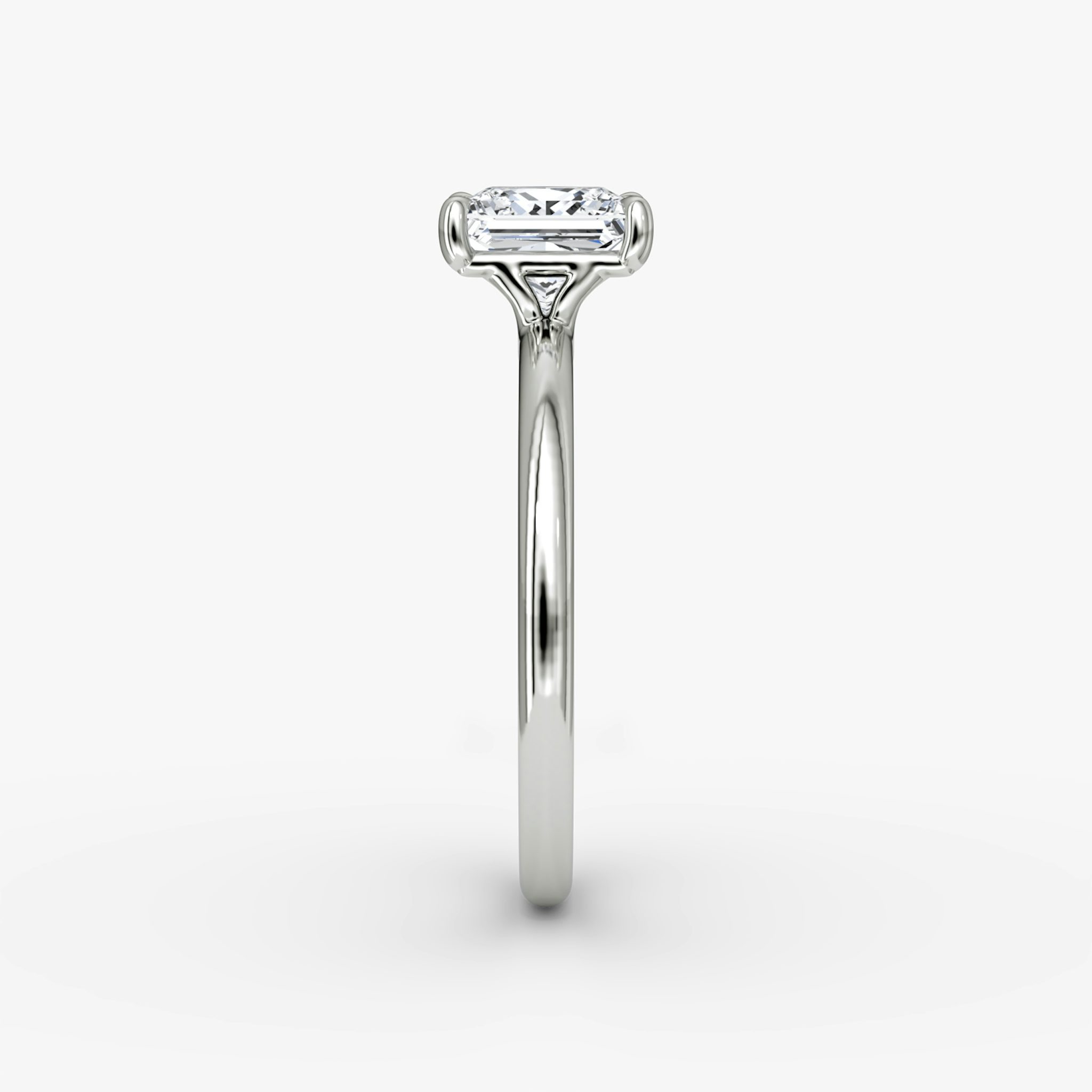 The Signature | Princess | 18k | White Gold | bandAccent: Plain | bandWidth: standard | hiddenHalo: no | diamondOrientation: vertical | caratWeight: other