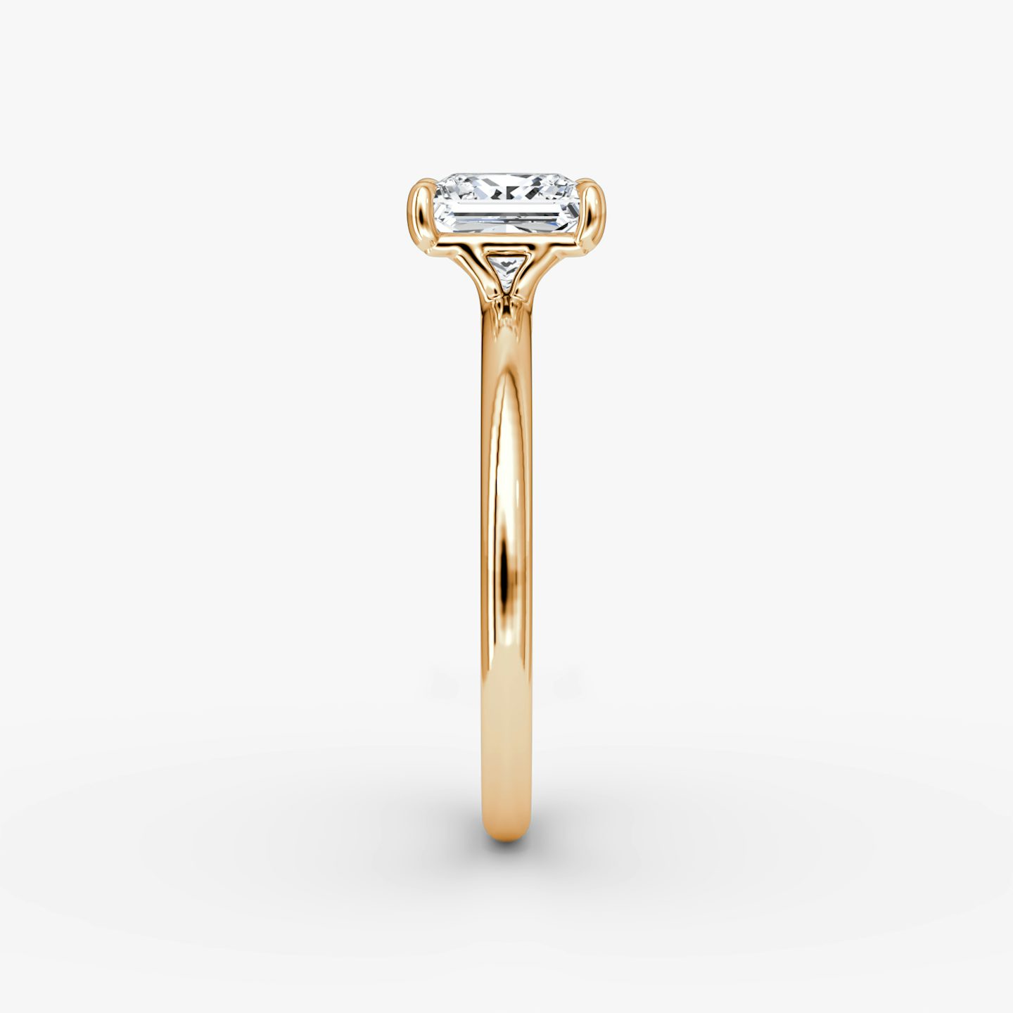 The Signature | Princess | 14k | Rose Gold | bandAccent: Plain | bandWidth: standard | hiddenHalo: no | diamondOrientation: vertical | caratWeight: other