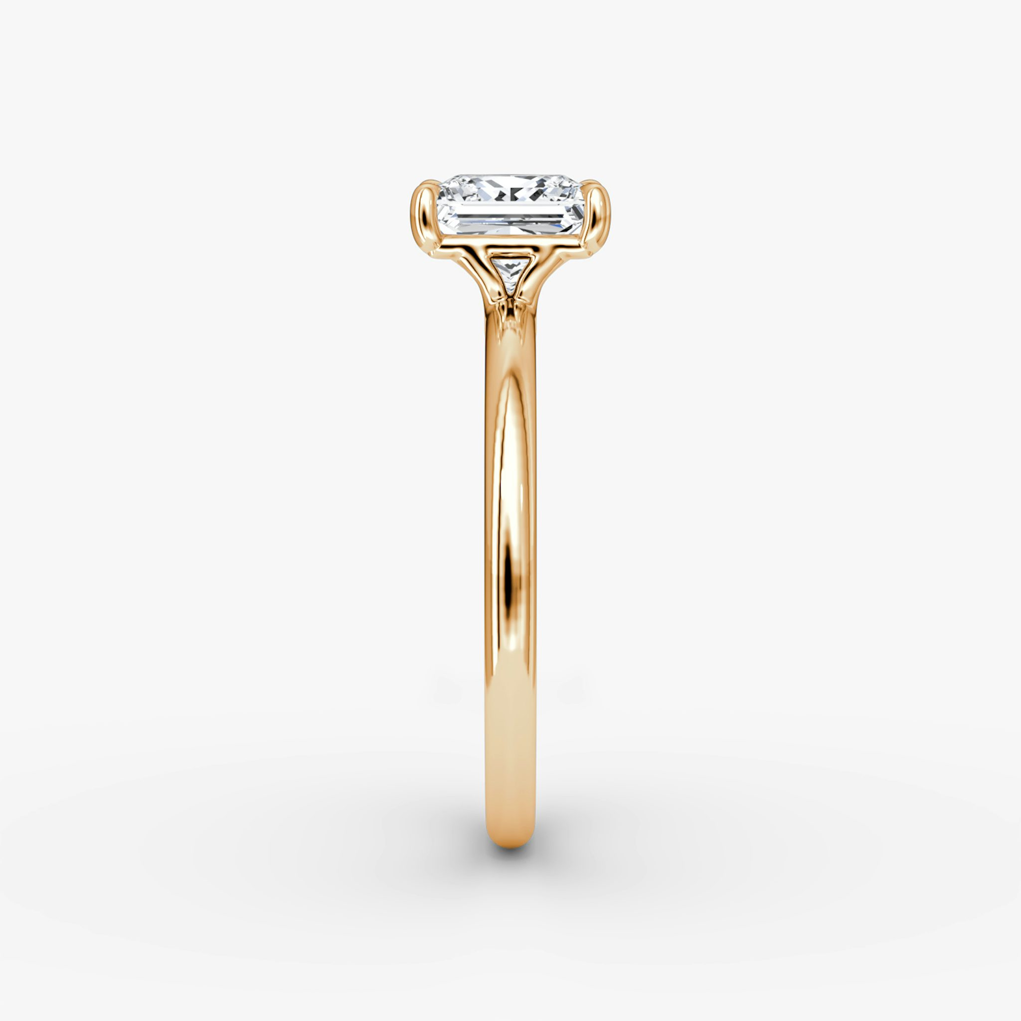 The Signature | Princess | 14k | Rose Gold | bandAccent: Plain | bandWidth: standard | hiddenHalo: no | diamondOrientation: vertical | caratWeight: other