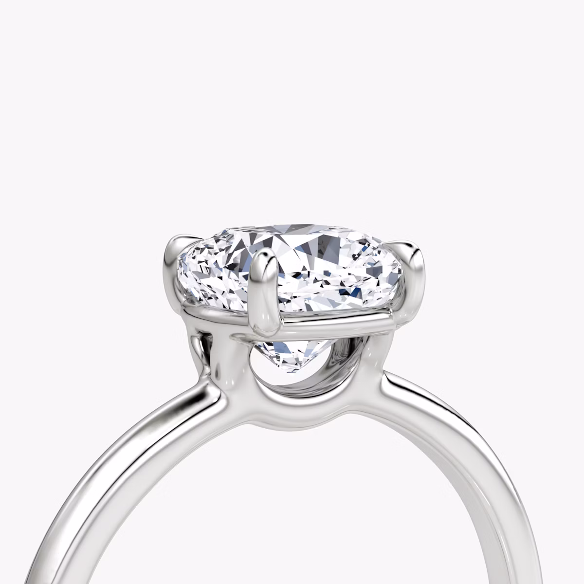 The Signature | Cushion | Platinum | bandAccent: Plain | bandWidth: standard | hiddenHalo: no | diamondOrientation: vertical | caratWeight: other