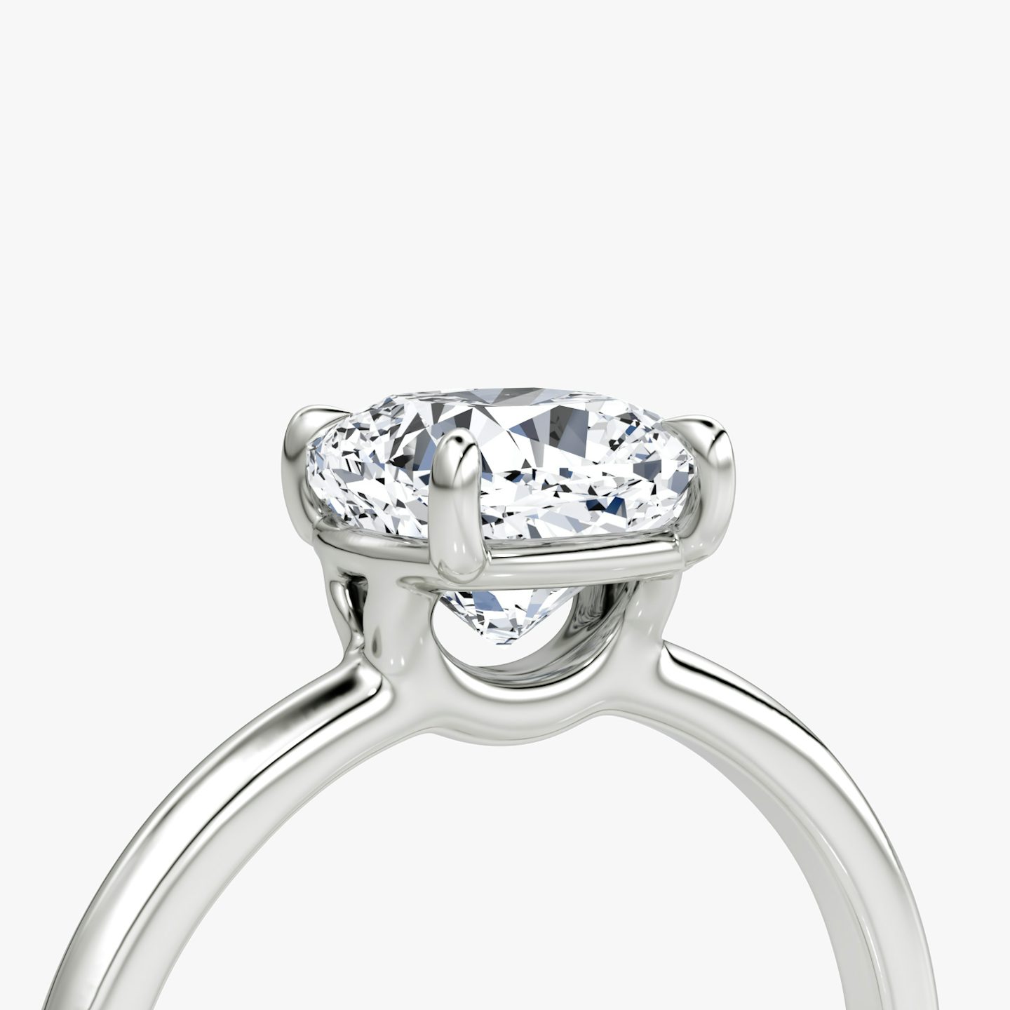The Signature | cushion | platinum | bandAccent: plain | bandWidth: standard | hiddenHalo: no | diamondOrientation: horizontal | caratWeight: other