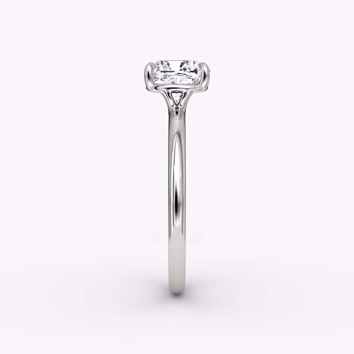 The Signature | Cushion | Platinum | bandAccent: Plain | bandWidth: standard | hiddenHalo: no | diamondOrientation: vertical | caratWeight: other