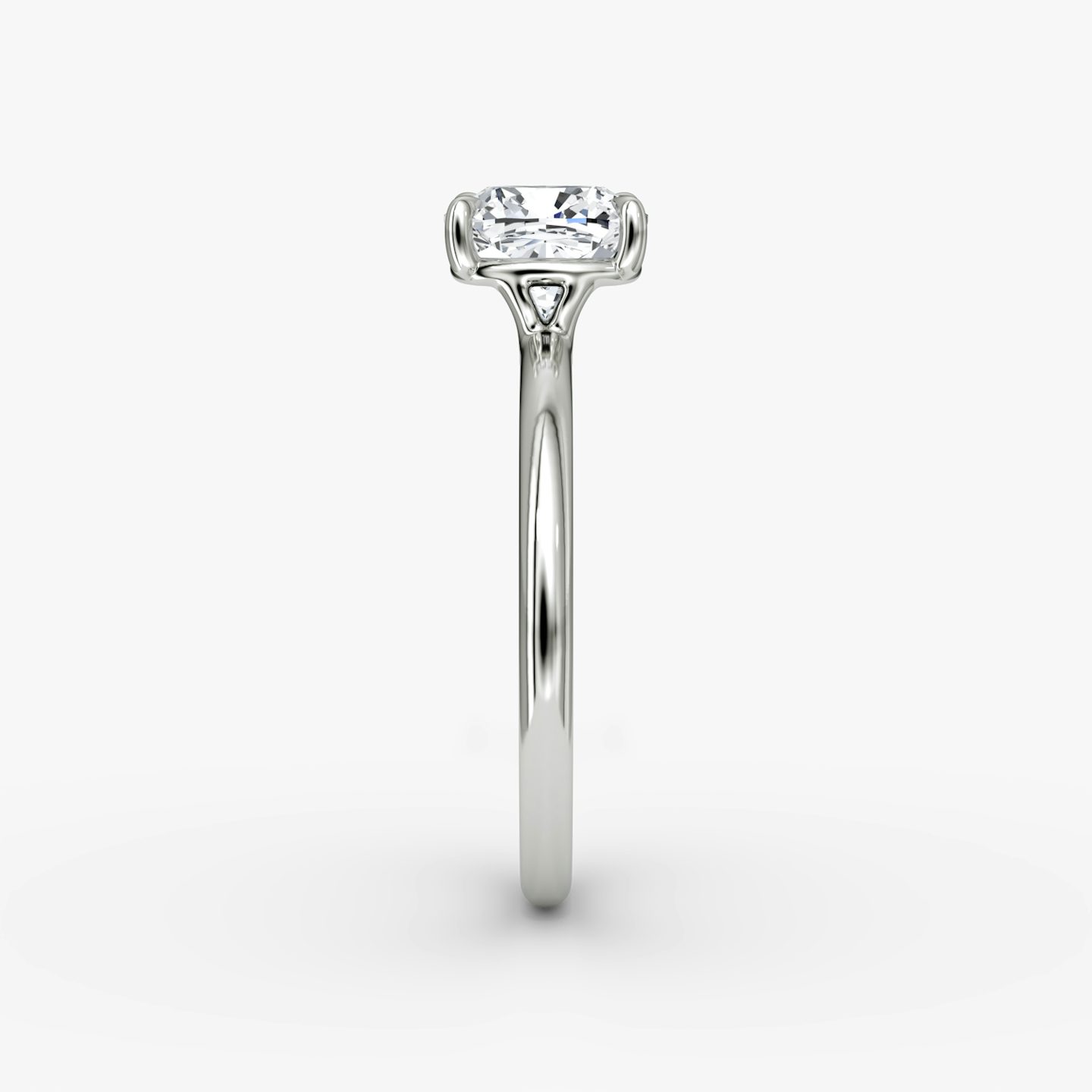 The Signature | cushion | platinum | bandAccent: plain | bandWidth: standard | hiddenHalo: no | diamondOrientation: horizontal | caratWeight: other