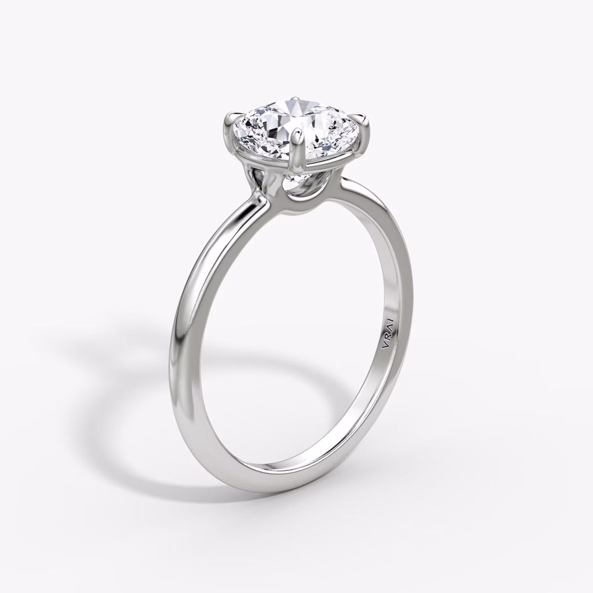 The Signature | Cushion | Platinum | bandAccent: Plain | bandWidth: standard | hiddenHalo: no | diamondOrientation: vertical | caratWeight: other