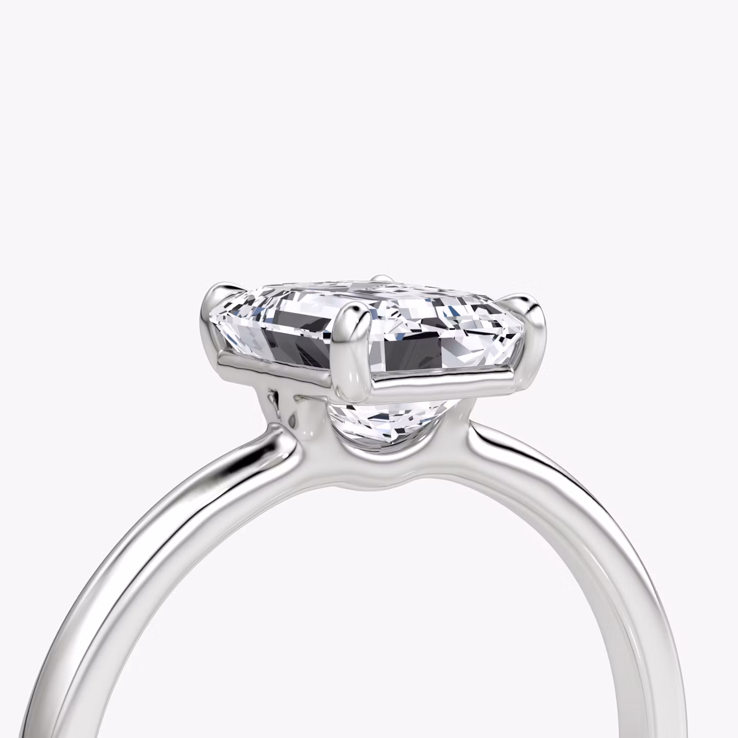 The Signature | Emerald | Platinum | bandAccent: Plain | bandWidth: standard | hiddenHalo: no | diamondOrientation: vertical | caratWeight: other