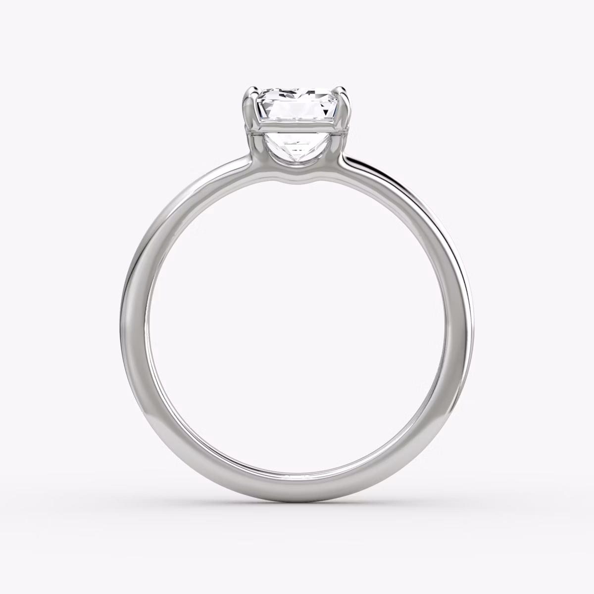 The Signature | Emerald | Platinum | bandAccent: Plain | bandWidth: standard | hiddenHalo: no | diamondOrientation: vertical | caratWeight: other