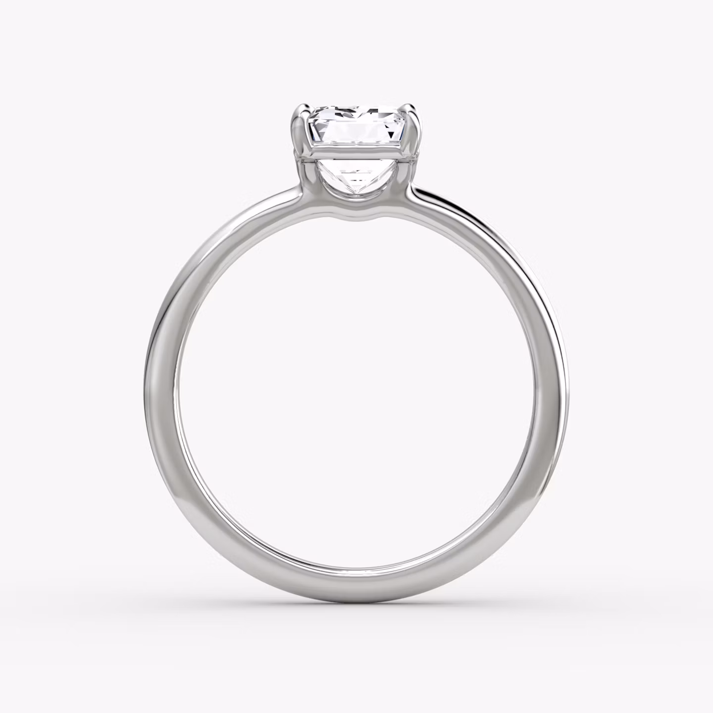 The Signature | Emerald | Platinum | bandAccent: Plain | bandWidth: standard | hiddenHalo: no | diamondOrientation: vertical | caratWeight: other