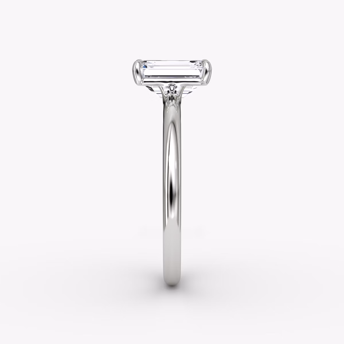 The Signature | Emerald | Platinum | bandAccent: Plain | bandWidth: standard | hiddenHalo: no | diamondOrientation: vertical | caratWeight: other