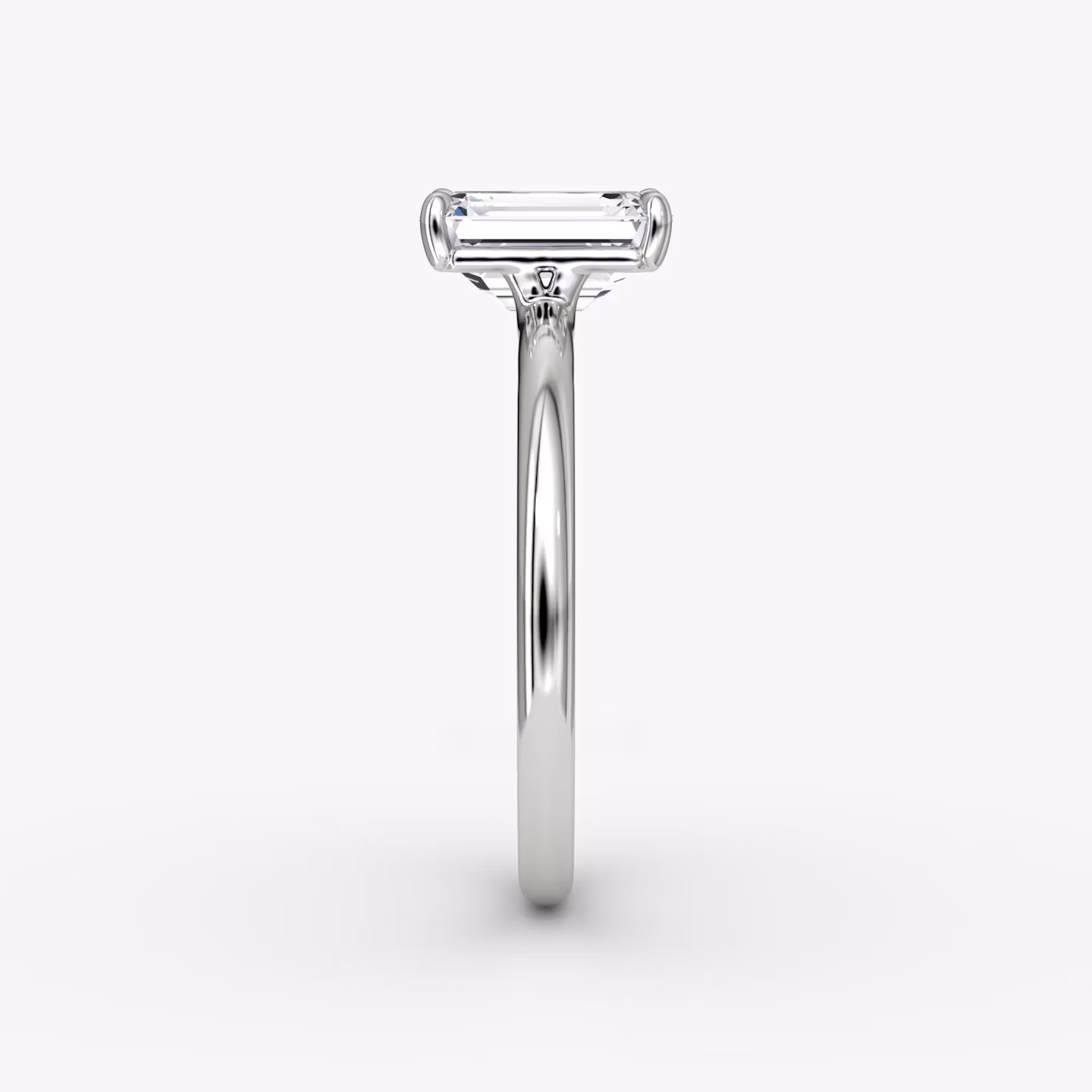 The Signature | Emerald | Platinum | bandAccent: Plain | bandWidth: standard | hiddenHalo: no | diamondOrientation: vertical | caratWeight: other